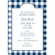 Navy Gingham Invitations Image 5 of 5